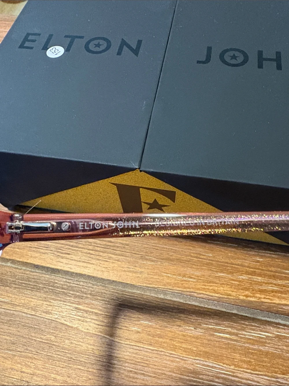 Elton John Women's Rose-Tinted Frame Sunglasses